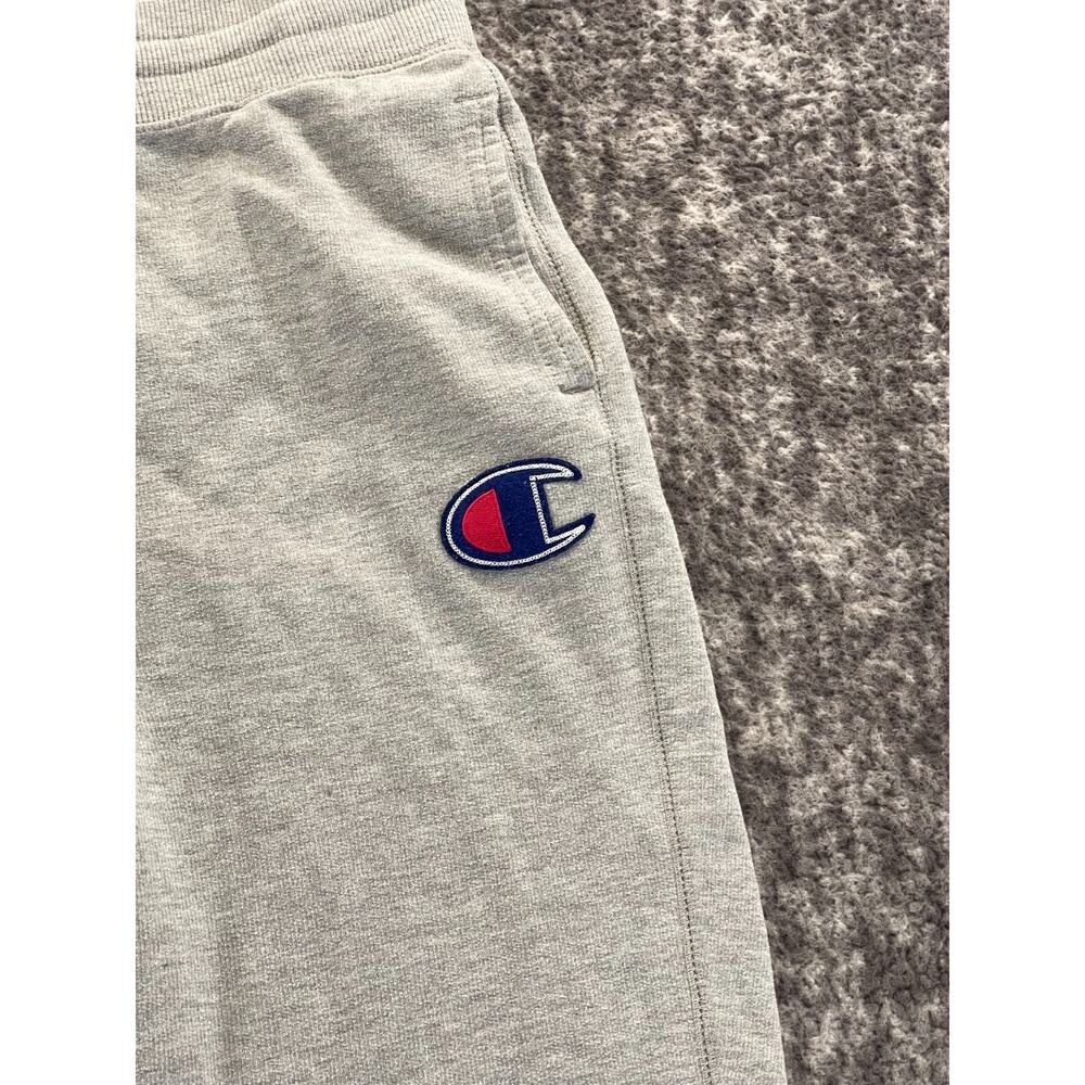 Champion Grey Jogger Sweatpants Big C Embroidered Logo Men's Size Large - Picture 3 of 9